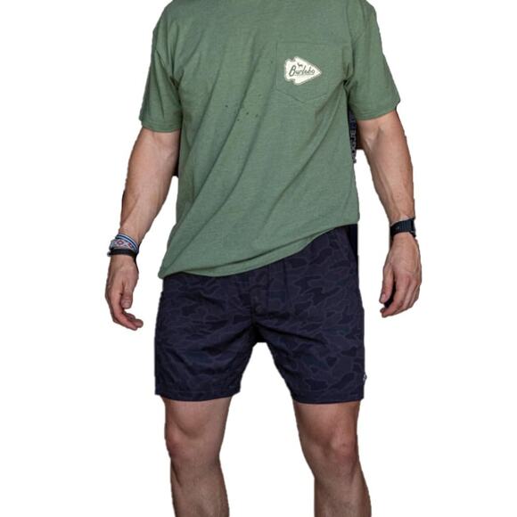 Burlebo Mens Athletic Workout 5.5in Shorts Built in Liner Black Camo Size 2X - Picture 1 of 5